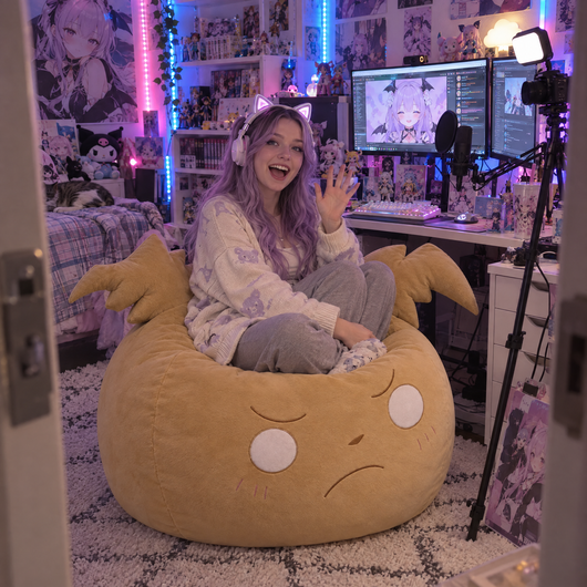 Maka Bean Bag in an anime fan's room
